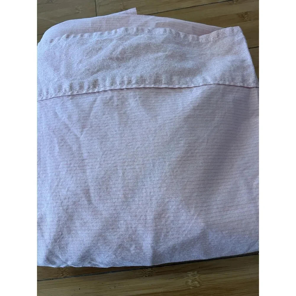 Pink Full Size Sheet Set white embroidered Cat With Drink And Burger 2PCs Cotton